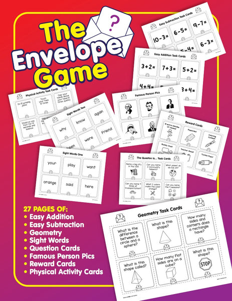 The Envelope Game - Brain Breaks Activity Pack