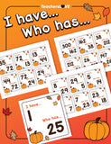 I Have... Who Has... Fall